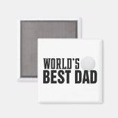 Der beste Vater Typografie Golf der Welt | Magnet (Vorderseite/Rückseite)