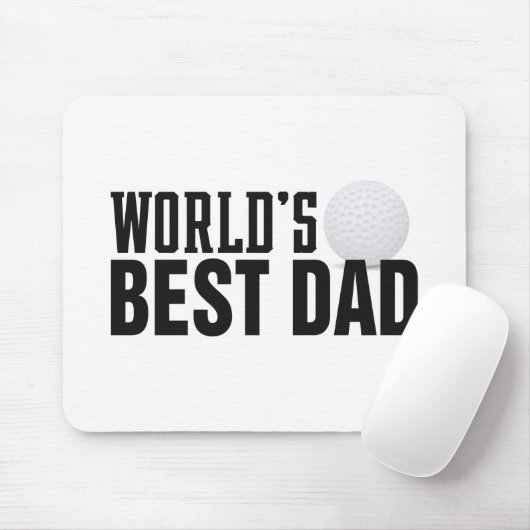 Der beste Vater Typografie Golf der Welt | Mauspad (Mit Mouse)