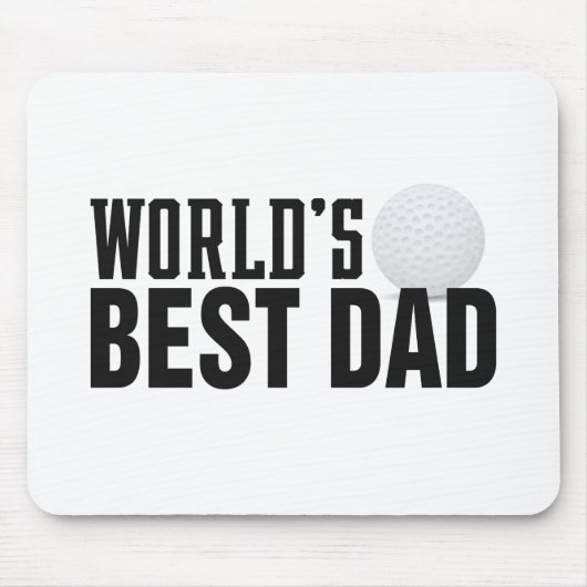 Der beste Vater Typografie Golf der Welt | Mauspad (Vorne)