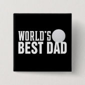 Der beste Vater Typografie Golf der Welt | Schaltf Button (Vorderseite)
