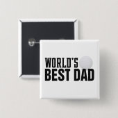 Der beste Vater Typografie Golf der Welt | Schaltf Button (Vorne & Hinten)