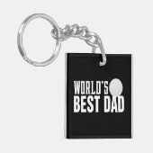 Der beste Vater Typografie Golf der Welt | SCHLÜSS Schlüsselanhänger (Vorderseite links)