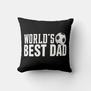 Der beste Vater-Typografy-Fußball der Welt Dekok Kissen
