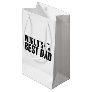 Der beste Vater-Typografy-Fußball der Welt   Gesch Kleine Geschenktüte