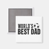 Der beste Vater-Typografy-Fußball der Welt | Magne Magnet (Vorderseite/Rückseite)