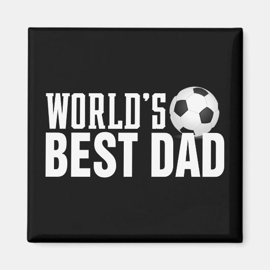 Der beste Vater-Typografy-Fußball der Welt | Magne Magnet (Vorne)