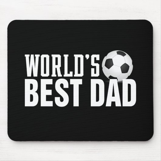 Der beste Vater-Typografy-Fußball der Welt | Mausp Mousepad (Vorne)
