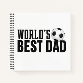 Der beste Vater-Typografy-Fußball der Welt | Notiz Notizblock