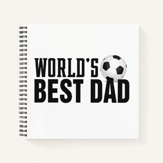 Der beste Vater-Typografy-Fußball der Welt | Notiz Notizblock (Vorderseite)