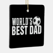 Der beste Vater-Typografy-Fußball der Welt | Ornam Keramikornament (Rechts)