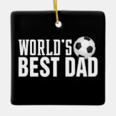 Der beste Vater-Typografy-Fußball der Welt | Ornam Keramikornament (Vorderseite)