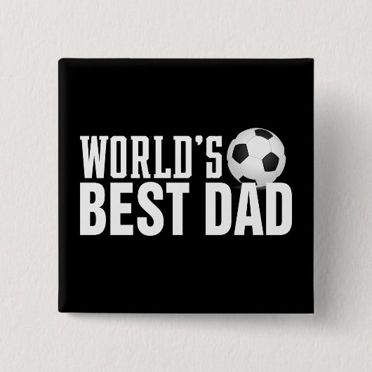Der beste Vater-Typografy-Fußball der Welt | Schal Button (Vorderseite)