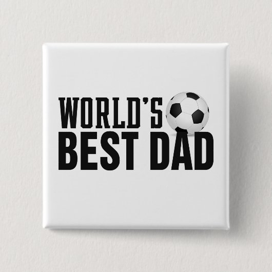 Der beste Vater-Typografy-Fußball der Welt | Schal Button (Vorderseite)