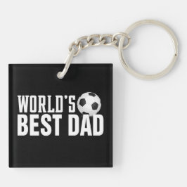 Der beste Vater-Typografy-Fußball der Welt | Schlü Schlüsselanhänger