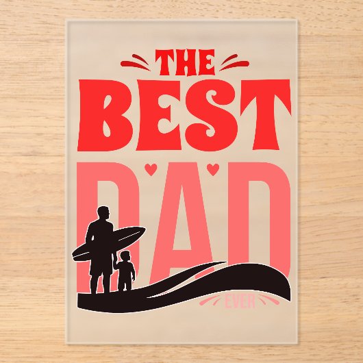 Der beste Vater überhaupt Acryleinladungen (Vorderseite)