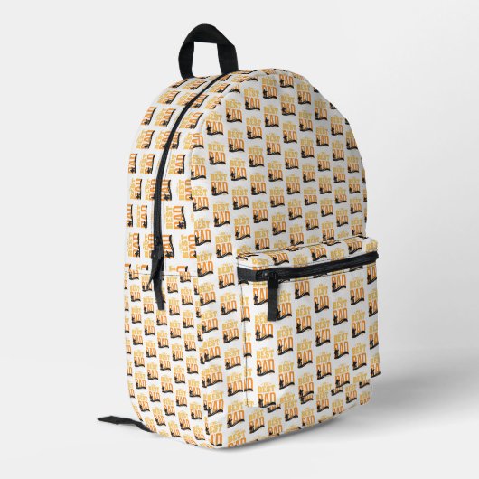 Der beste Vater überhaupt Bedruckter Rucksack (Rückseitige Ecke links)