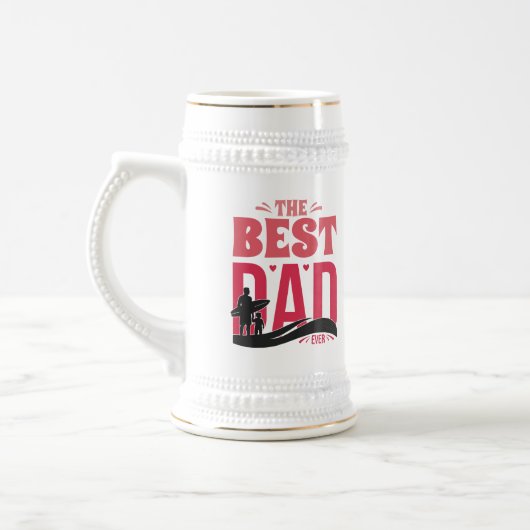 Der beste Vater überhaupt Bierglas (Links)