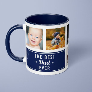 Der beste Vater überhaupt Blaue individuelle Fotoc Tasse