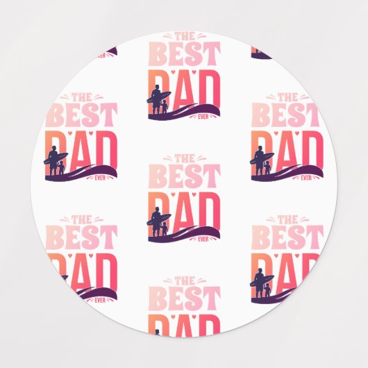 Der beste Vater überhaupt Etiketten (Design 1)