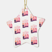 Der beste Vater überhaupt Keramik Ornament (Links)