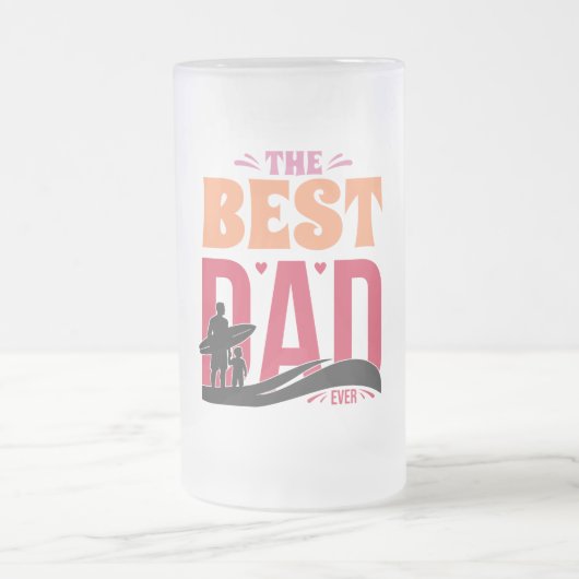 Der beste Vater überhaupt Mattglas Bierglas (Mittel)