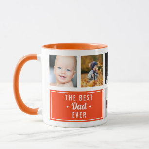 Der beste Vater überhaupt Orange individuelle Foto Tasse