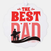 Der beste Vater überhaupt Ornament Karte (Vorderseite)