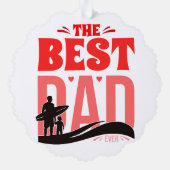 Der beste Vater überhaupt Ornament Karte (Rückseite)