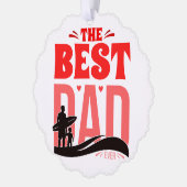 Der beste Vater überhaupt Ornament Karte (Links)