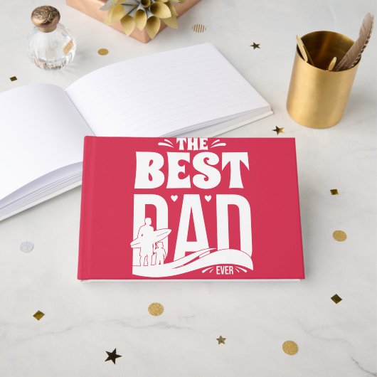 Der beste Vater überhaupt - Vater und Kind Gästebuch (Vorderseite Offen)