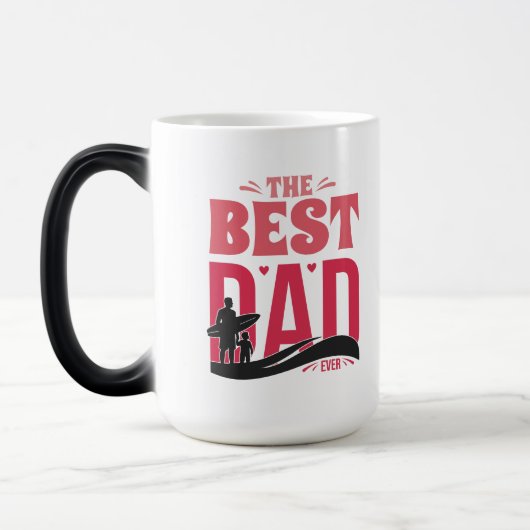 Der beste Vater überhaupt Verwandlungstasse (Links)