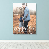 Der beste Vater Vatertag Achtung Personalisiertes  Leinwanddruck (Insitu (Holzboden))