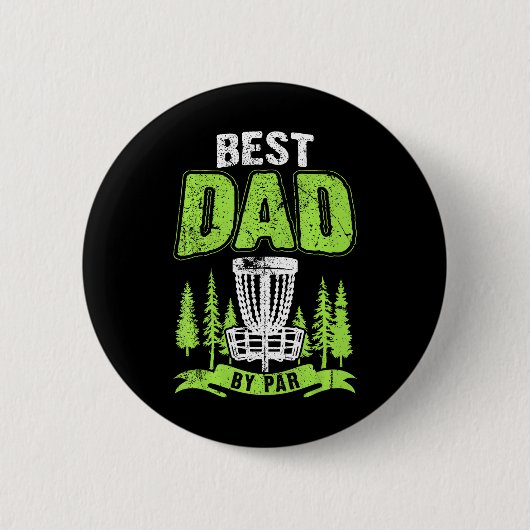 Der beste Vater von Disc Golf Vathers Day Button (Vorderseite)