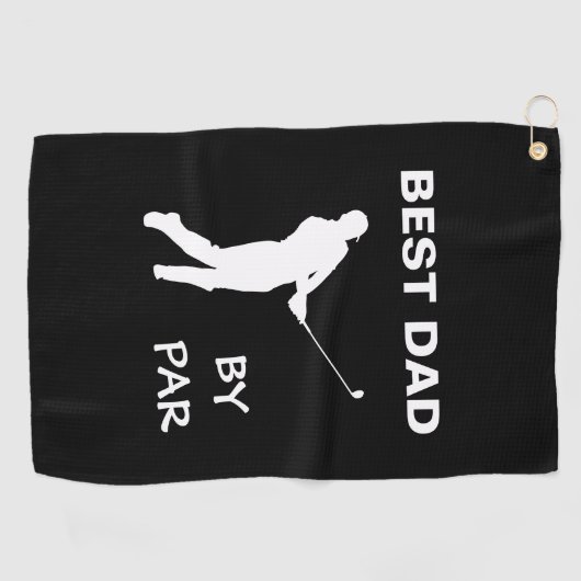 Der beste Vater von Par Golf Daddy Golfer Pun Vate Golfhandtuch (Horizontal)