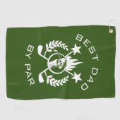 Der beste Vater von Par Vaters Geschenk Golfhandtuch (Horizontal)