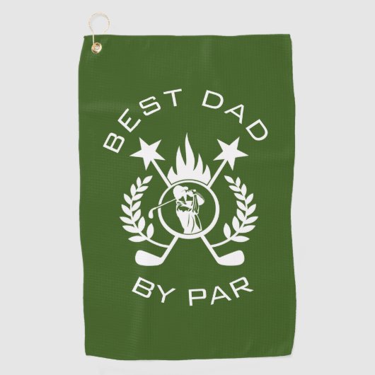 Der beste Vater von Par Vaters Geschenk Golfhandtuch (Vorderseite)
