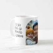 Der beste Vater wird Großvater und Foto nach Maß Kaffeetasse (Vorderseite Links)