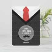 Der beste Vater zum Geburtstag des Weltvaters Karte (Stehend Vorderseite)