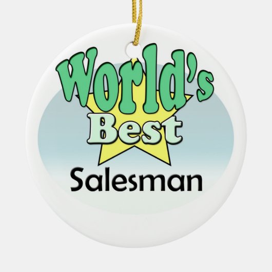Der beste Verkäufer der Welt Keramik Ornament (Vorne)