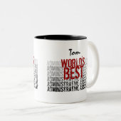 Der beste Verwaltungsmitarbeiter-rotes Schwarzes Zweifarbige Tasse (VorderseiteRechts)