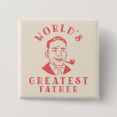 Der Beste Vintage Vater der Welt Button (Vorderseite)