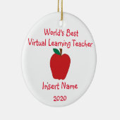 Der beste virtuelle Lehrer der personalisierten We Keramik Ornament (Rechts)