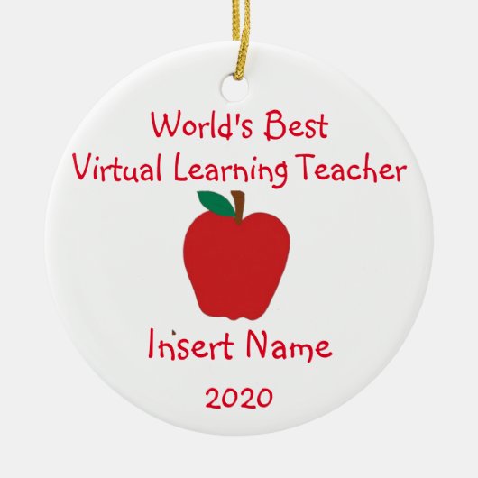 Der beste virtuelle Lehrer der personalisierten We Keramik Ornament (Vorne)
