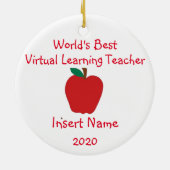 Der beste virtuelle Lehrer der personalisierten We Keramik Ornament (Hinten)