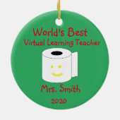 Der beste virtuelle Lehrer der personalisierten We Keramik Ornament (Hinten)