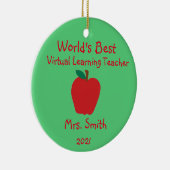 Der beste virtuelle Lehrer der personalisierten We Keramik Ornament (Rechts)