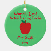 Der beste virtuelle Lehrer der personalisierten We Keramik Ornament (Hinten)