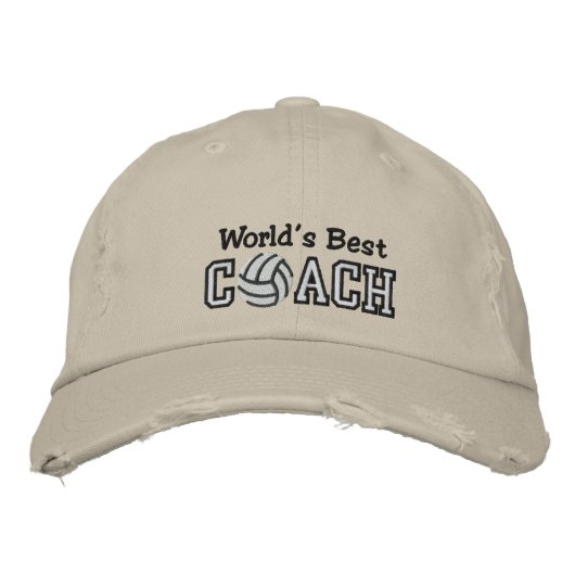 Der beste Volleyballtrainer der Welt Bestickte Kappe (Vorderseite)