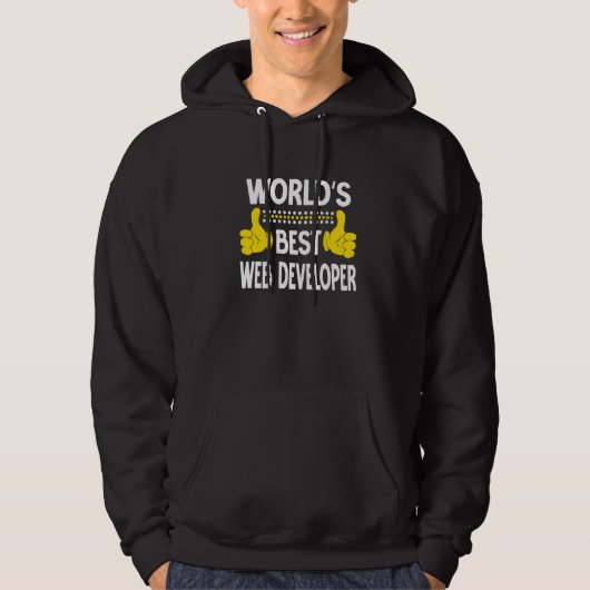Der beste Web Developer Job Title Web Developer Hoodie (Vorderseite)