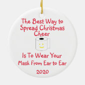 Der beste Weg Weihnachtsmann zu verbreiten Keramik Ornament (Hinten)